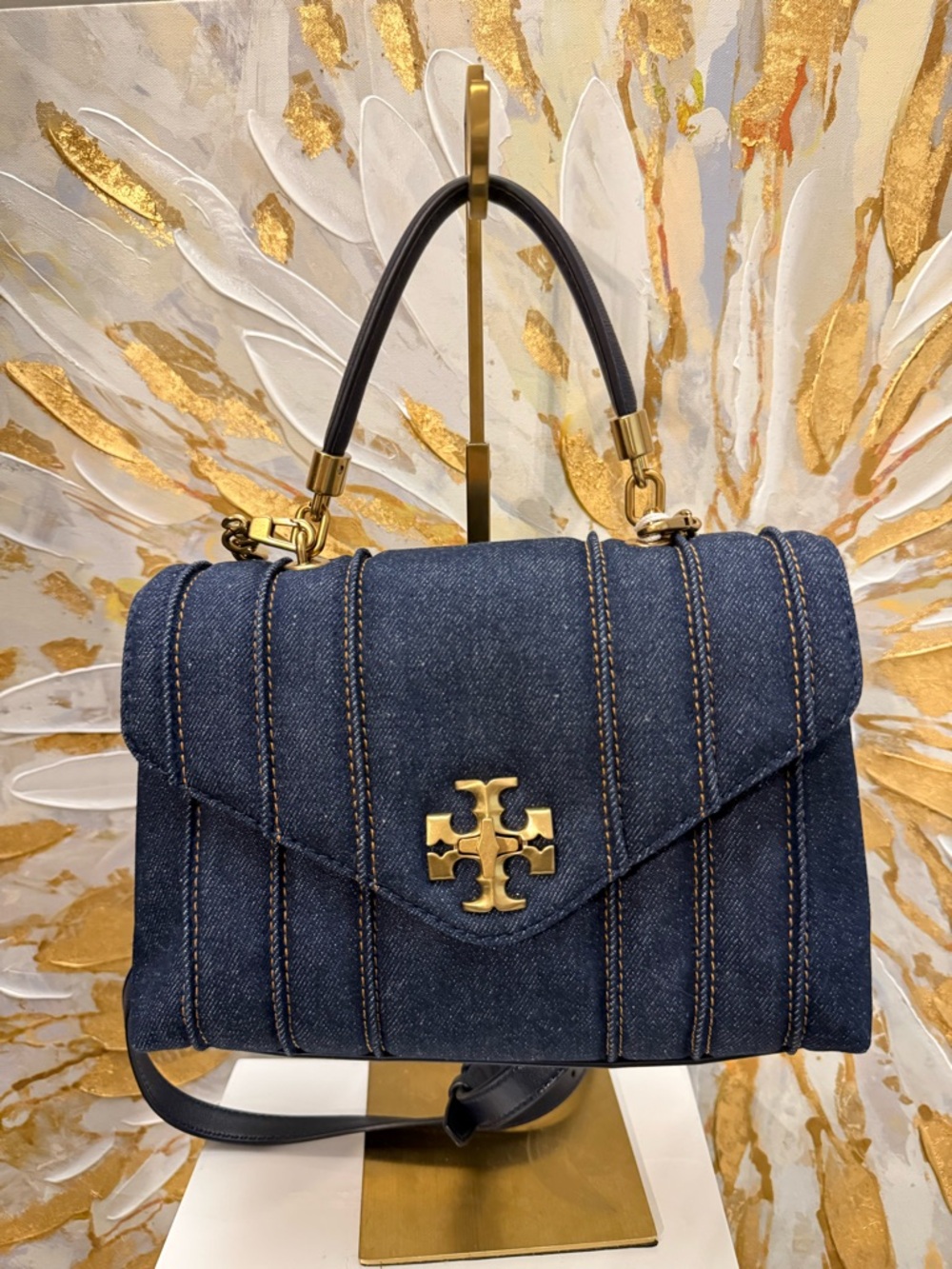 Tory Burch Denim Top-Handle Kira